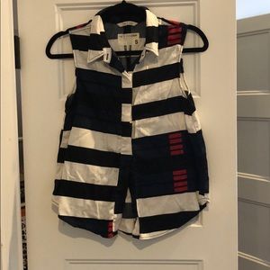 Rag and Bone sleeveless button down